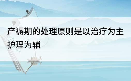 产褥期的处理原则是以治疗为主护理为辅