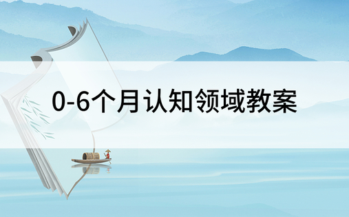 0-6个月认知领域教案